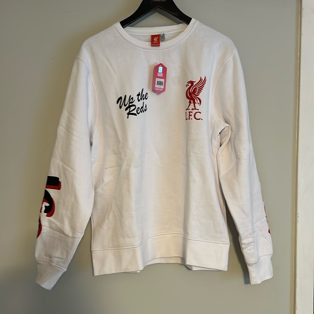 Liverpool Graffiti Pullover Sweatshirt - White
Size Large